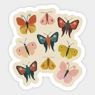 Retro Butterflies Sticker